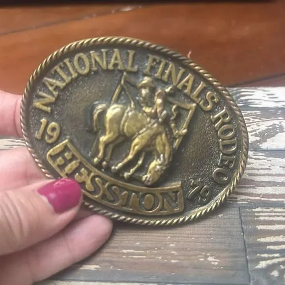 Hesston National Finals Rodeo *1979* Belt Buckle - Picture 3 of 5